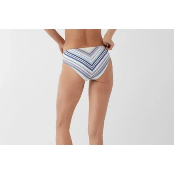 Splendid Striped Retro Multicolored Swimsuit Bikini Bottom Medium NWT - Picture 2 of 4